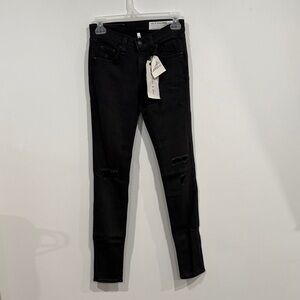 Rag & Bone Jet Black Skinny Jeans